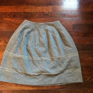 Madewell Wool Skirt with Mesh Details